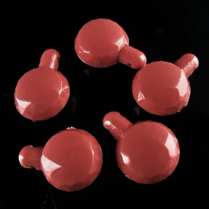 b6-191-Vintage West German plastic coral pendants 10x14mm pkg of 20