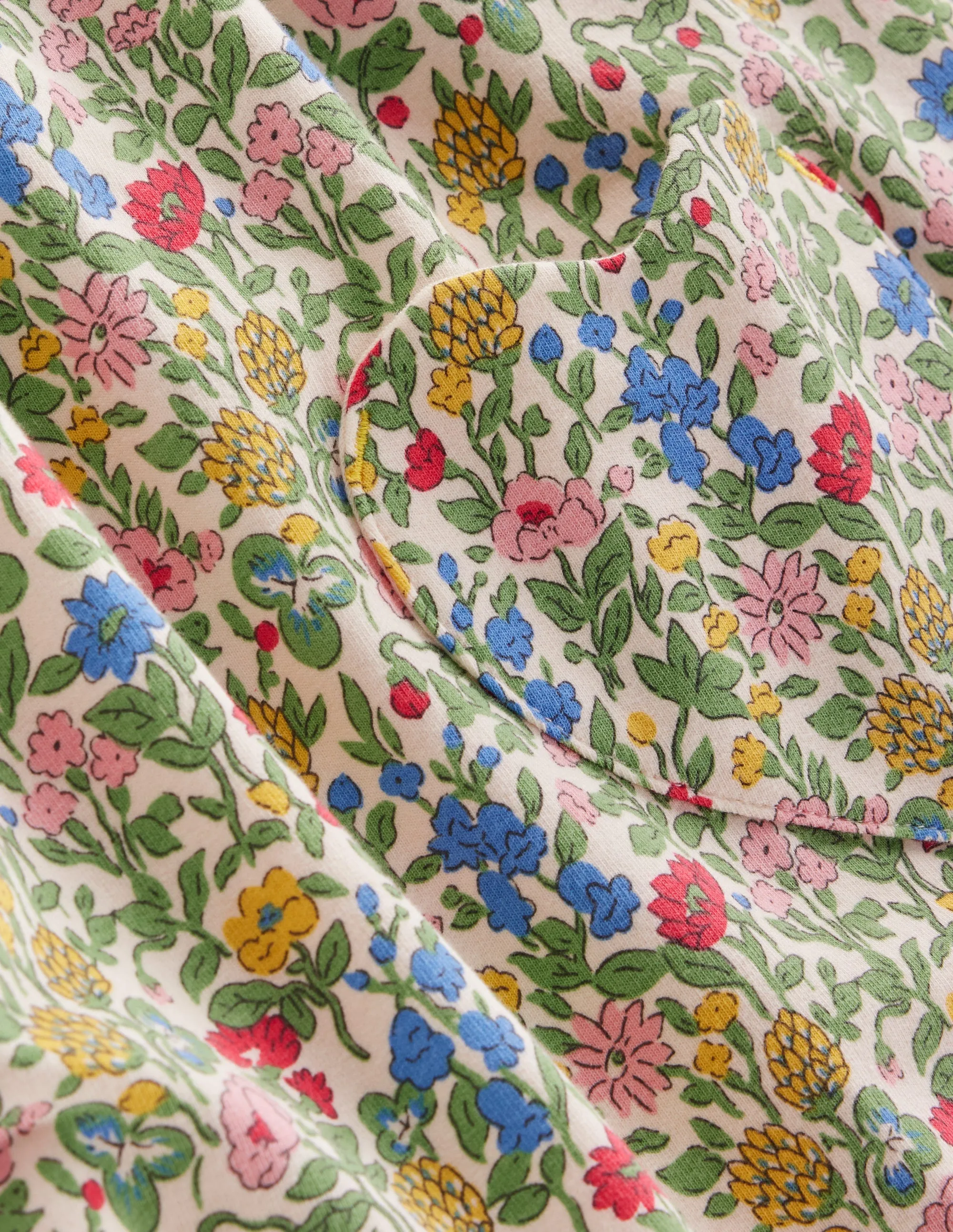 Collared Tunic-Multi Meadow Floral