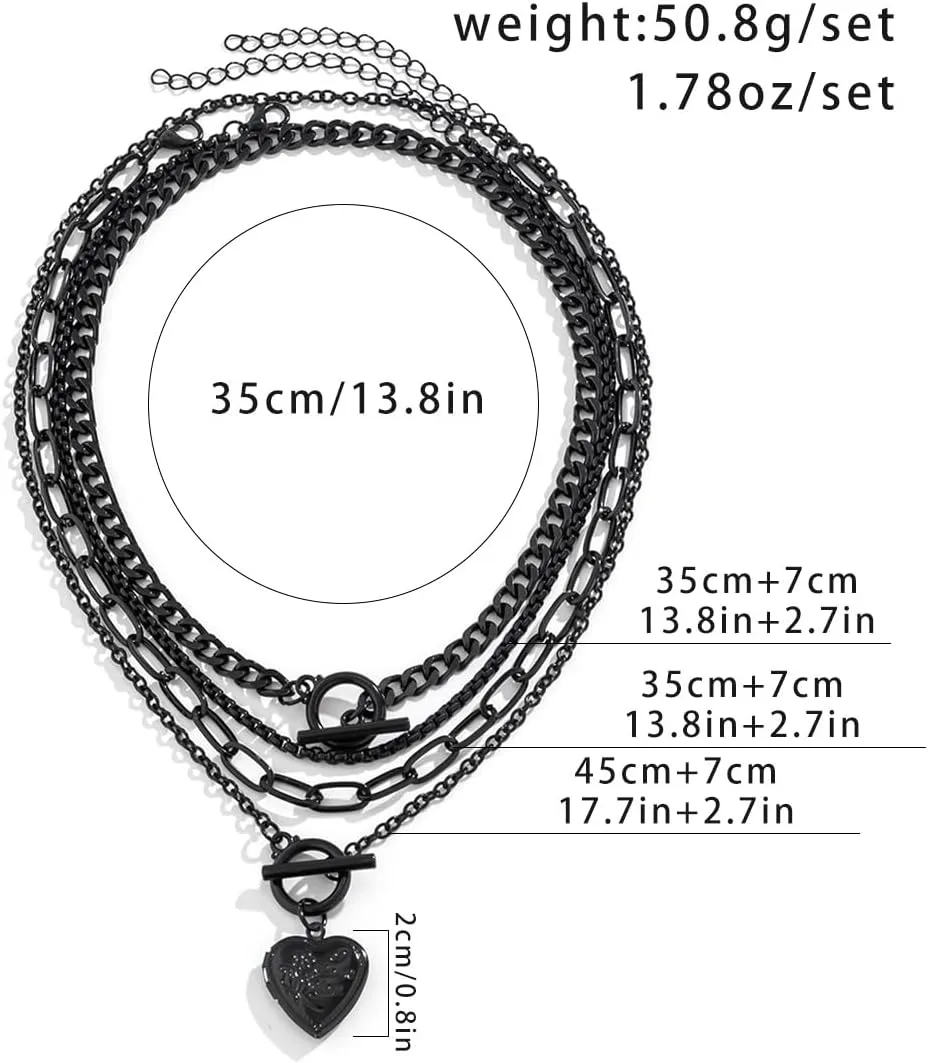 CSIYANJRY99 Layered Gold Necklaces for Women Chunky Gold Necklace Stack Layered Cuban Paperclip Snake Chain Necklace Retro Coin Dainty Pendant Toggle Clasp Necklace