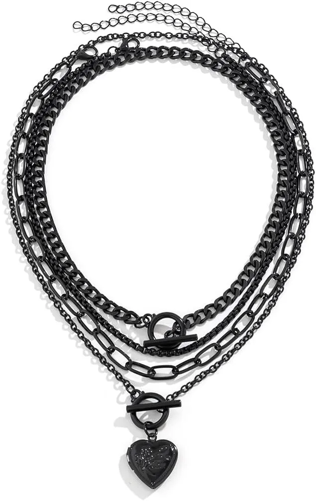 CSIYANJRY99 Layered Gold Necklaces for Women Chunky Gold Necklace Stack Layered Cuban Paperclip Snake Chain Necklace Retro Coin Dainty Pendant Toggle Clasp Necklace