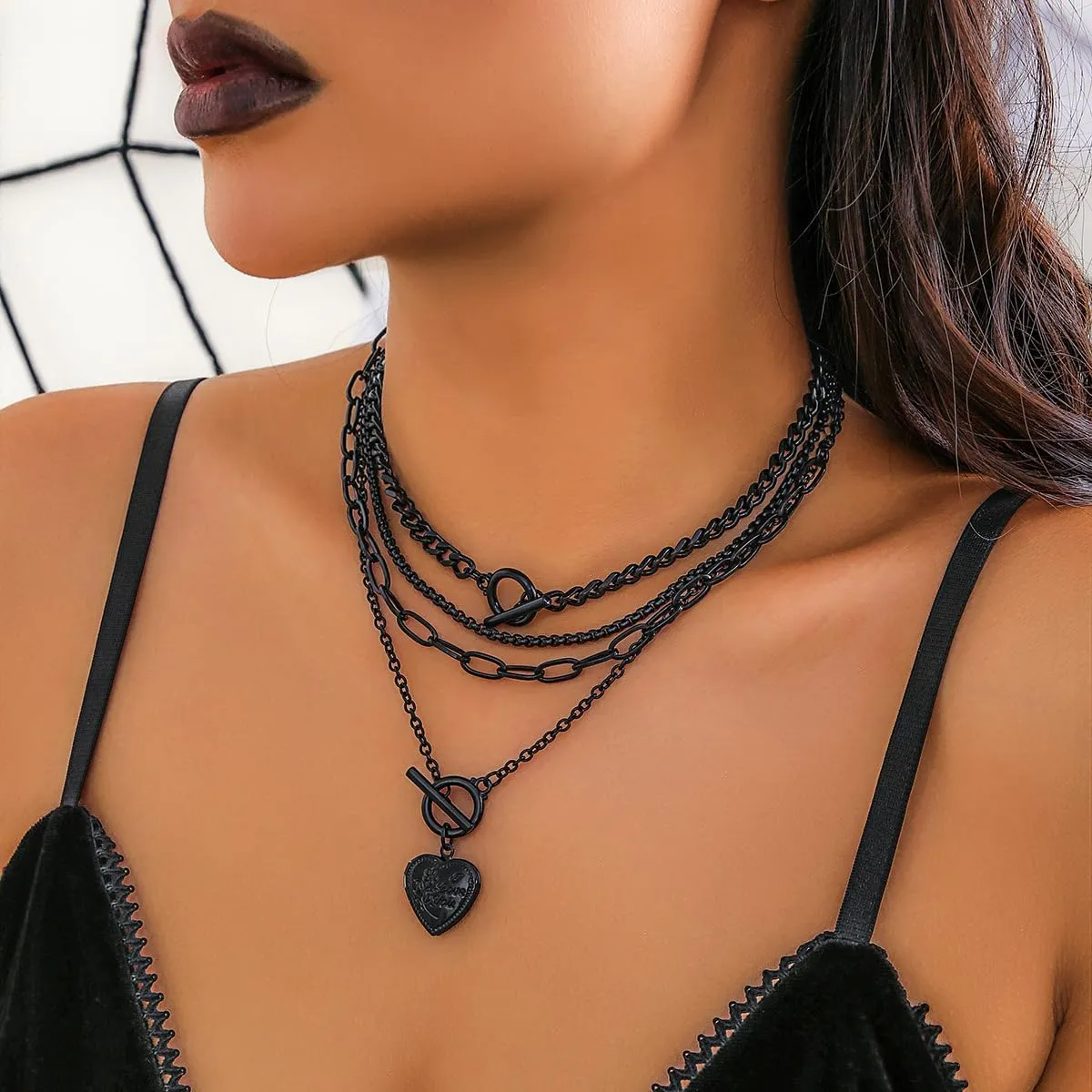 CSIYANJRY99 Layered Gold Necklaces for Women Chunky Gold Necklace Stack Layered Cuban Paperclip Snake Chain Necklace Retro Coin Dainty Pendant Toggle Clasp Necklace