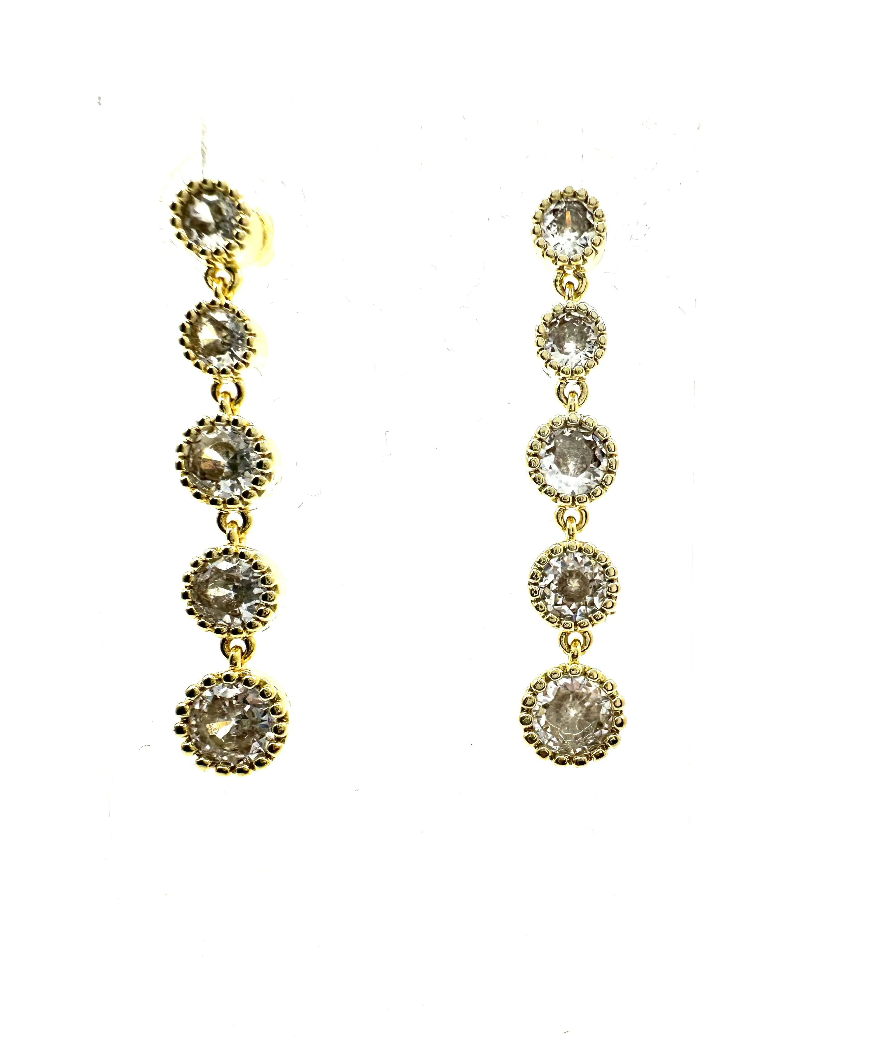 CZ Escalate Drop Earrings