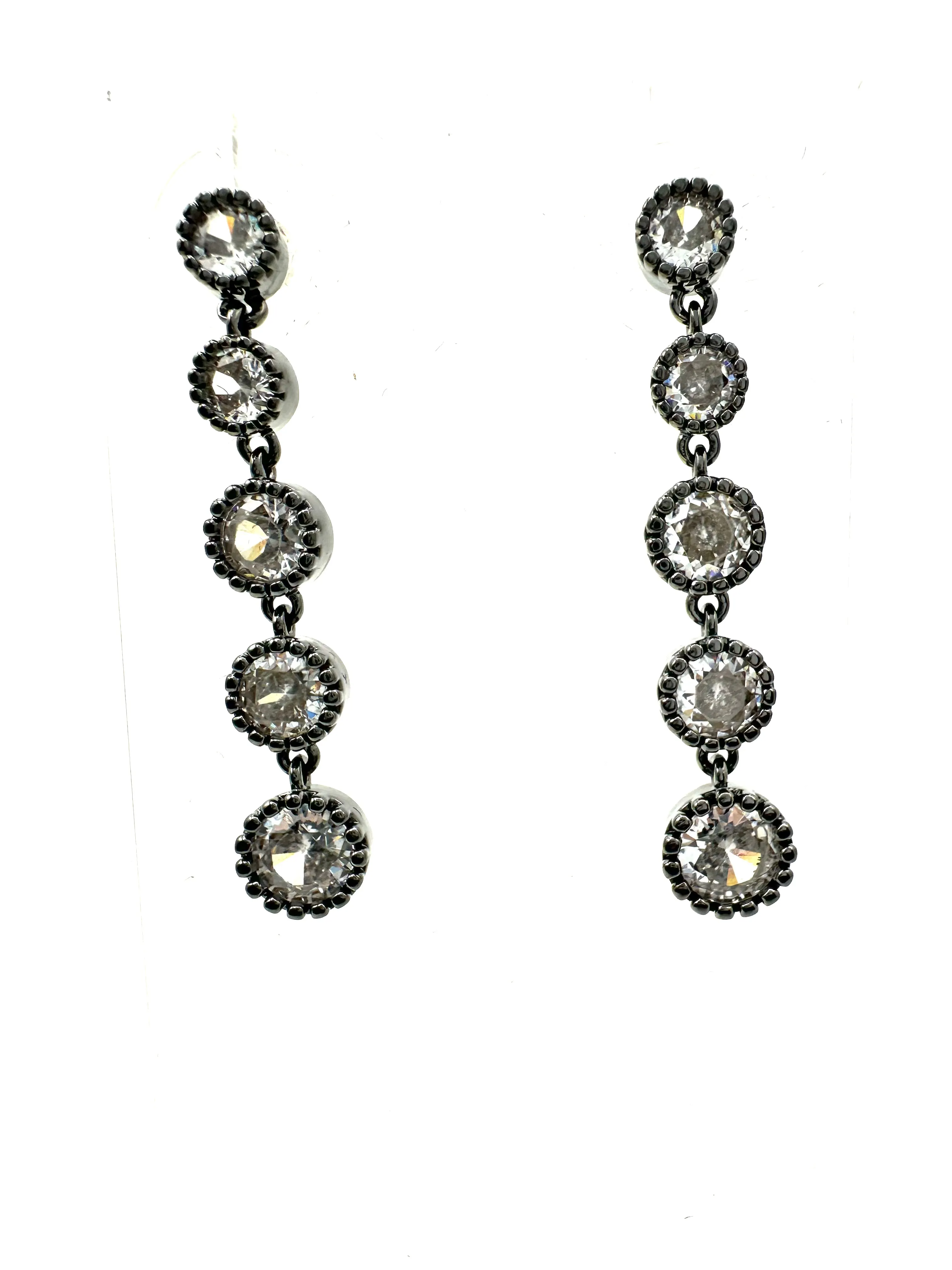 CZ Escalate Drop Earrings