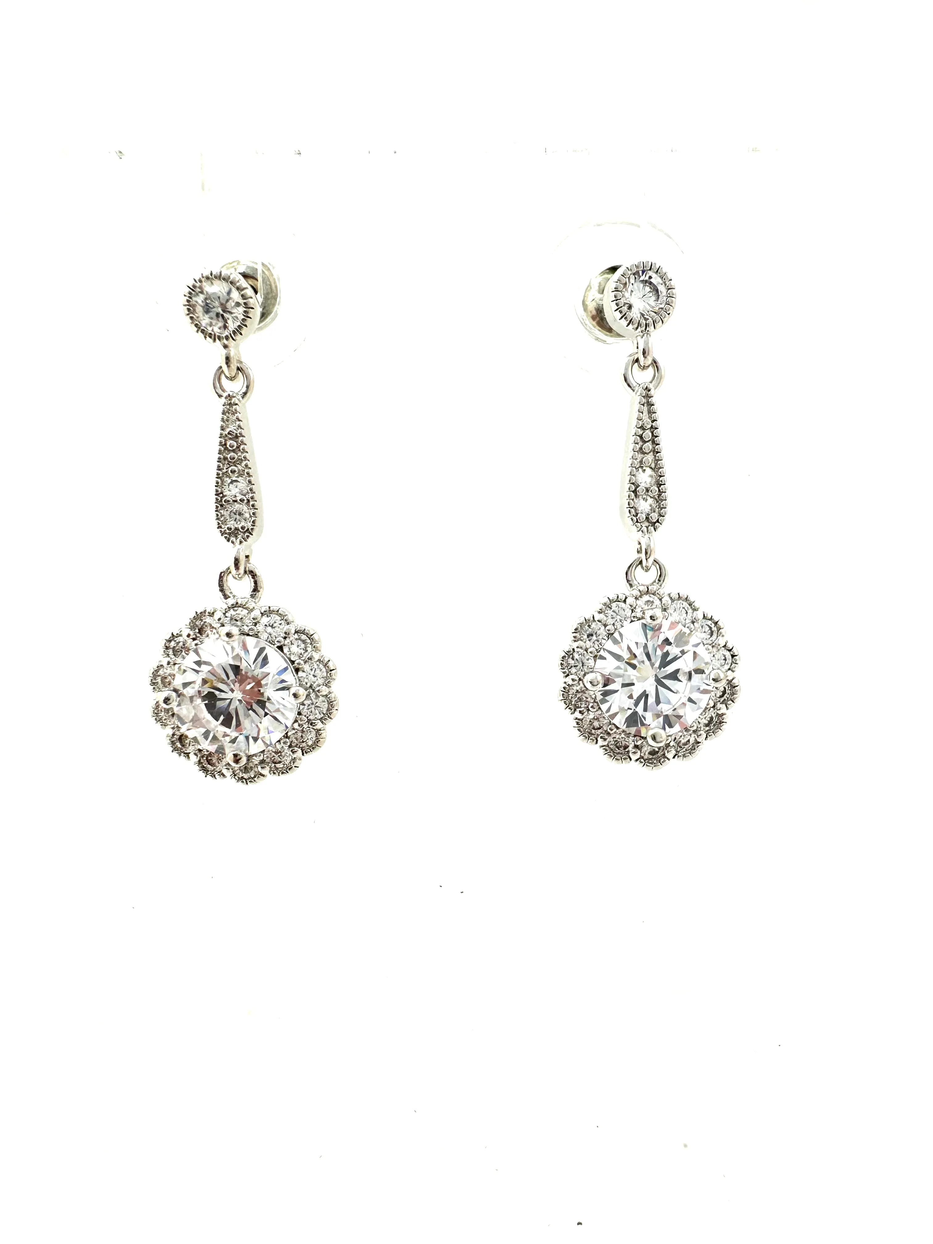 Elegance CZ Drop Earrings