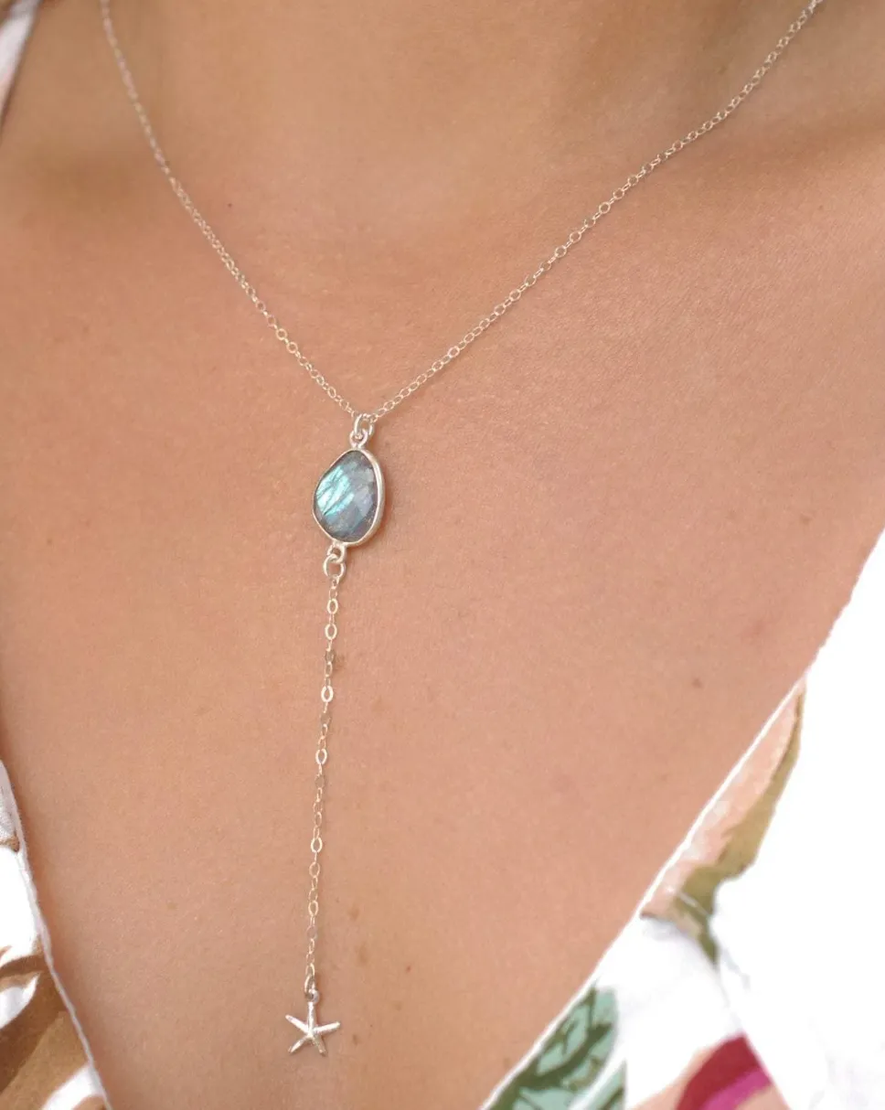 Labradorite Y Necklace