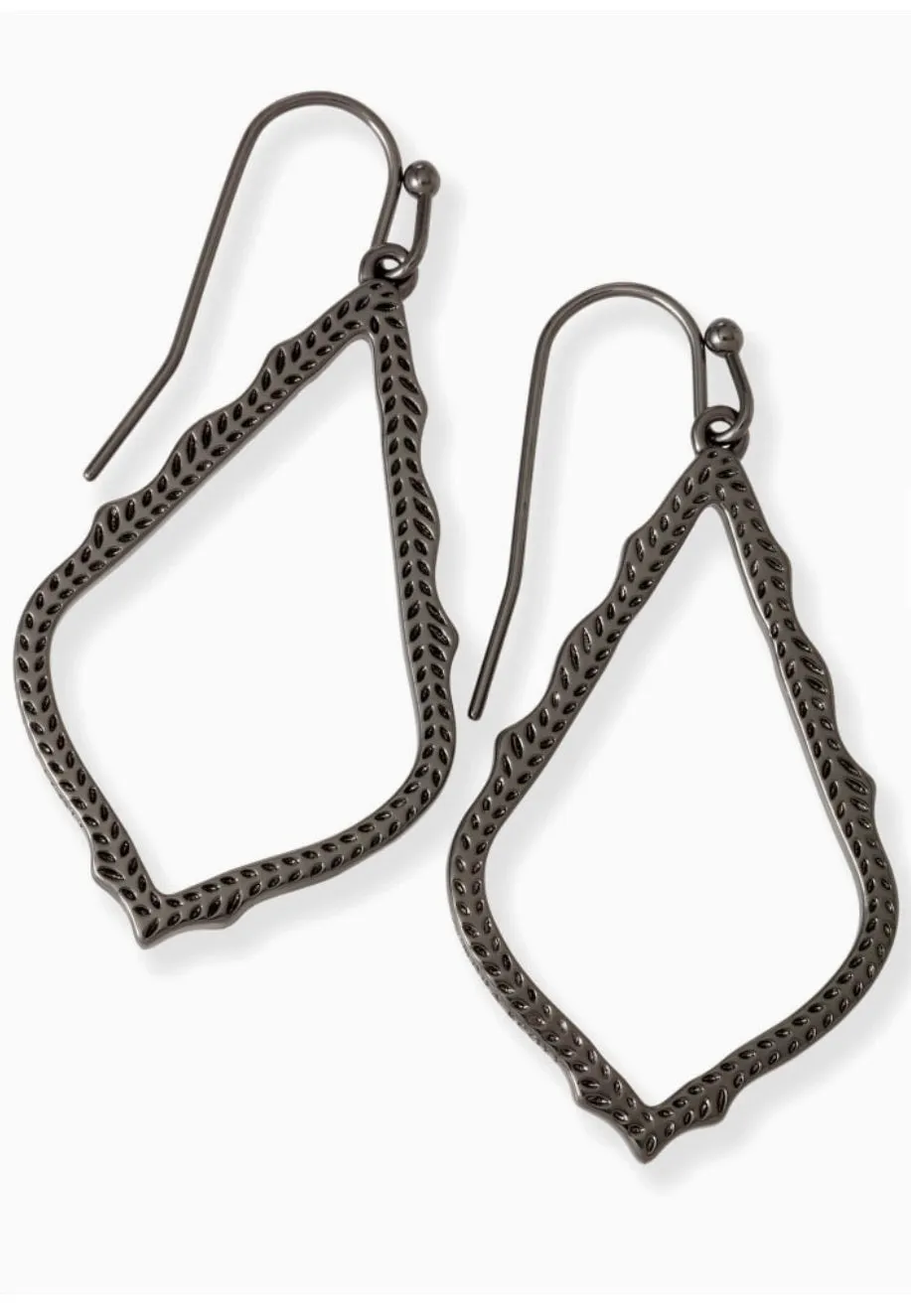 Sophia Drop Earrings in Gunmetal