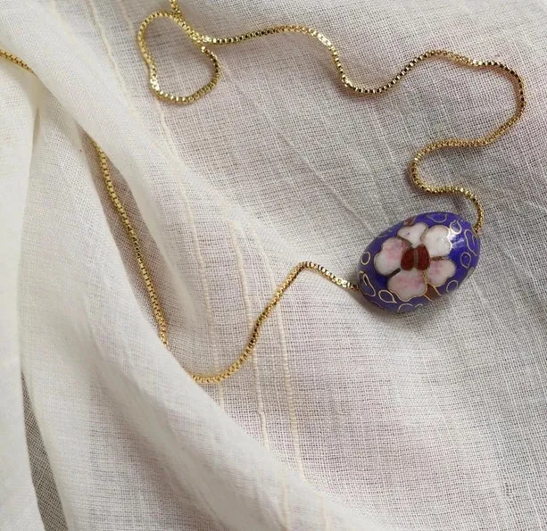 Vintage Cloisonne Bead Pendant